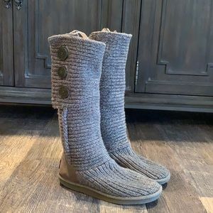 UGG Grey Knit Boots